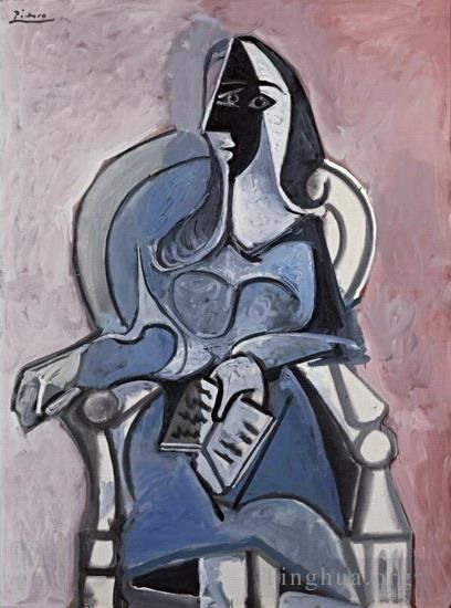 Pablo Picasso Ölgemälde - Femme assise dans un fauteuil II 1960