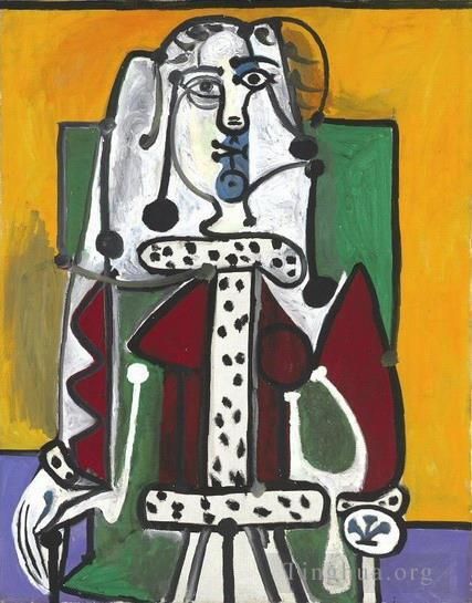 Pablo Picasso Ölgemälde - Frau auf einem Stuhl, 1940