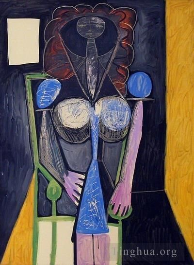 Pablo Picasso Ölgemälde - Femme dans un fauteuil 1946