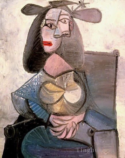 Pablo Picasso Ölgemälde - Femme dans un fauteuil 1948