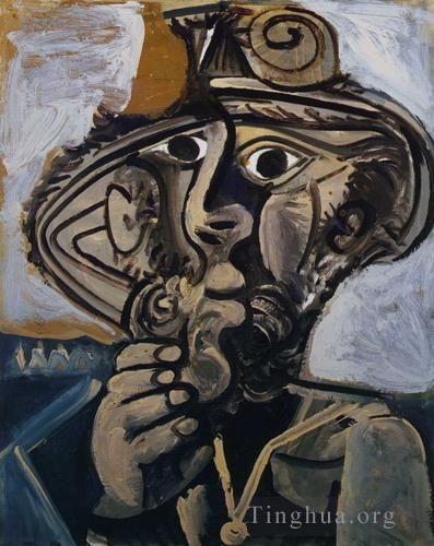 Pablo Picasso Ölgemälde - Homme a la Pipe für Jacqueline 1971