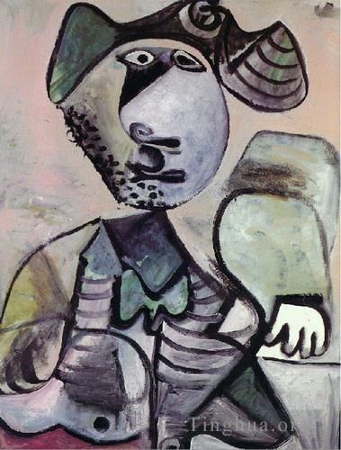 Pablo Picasso Ölgemälde - Homme assis accoud Mousquetaire 1972