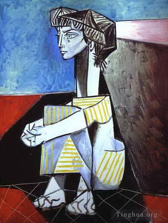 Pablo Picasso Ölgemälde - Jacqueline mit gekreuzten Händen 1954
