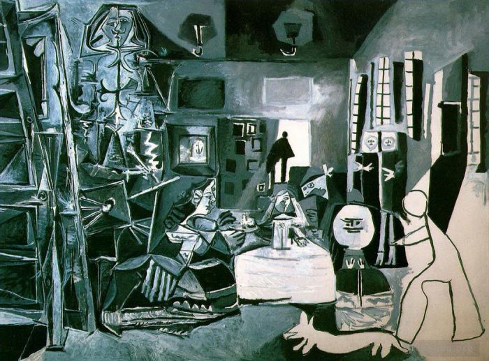 Pablo Picasso Ölgemälde - Las Meninas nach Velazquez 1957