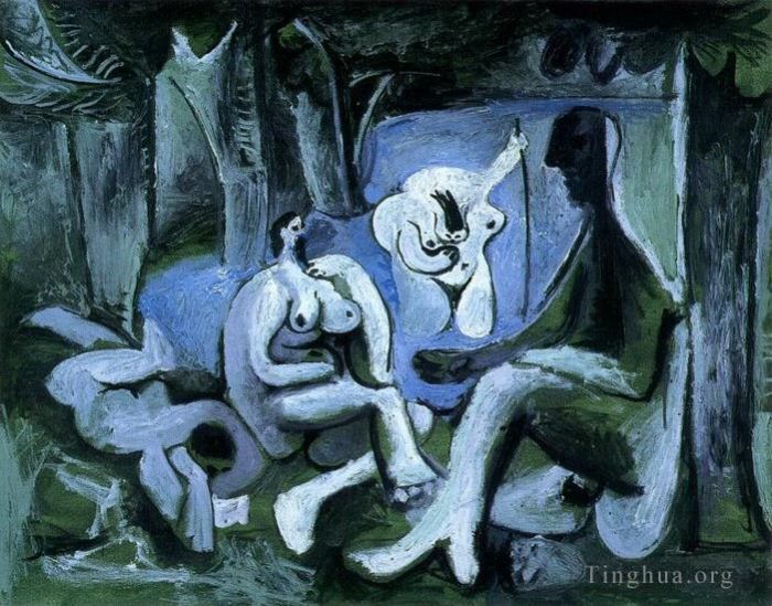 Pablo Picasso Ölgemälde - Le dejeuner sur l'herbe Manet 6 1961