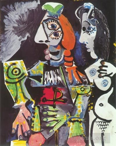 Pablo Picasso Ölgemälde - Le Matador et Femme Nue 1970