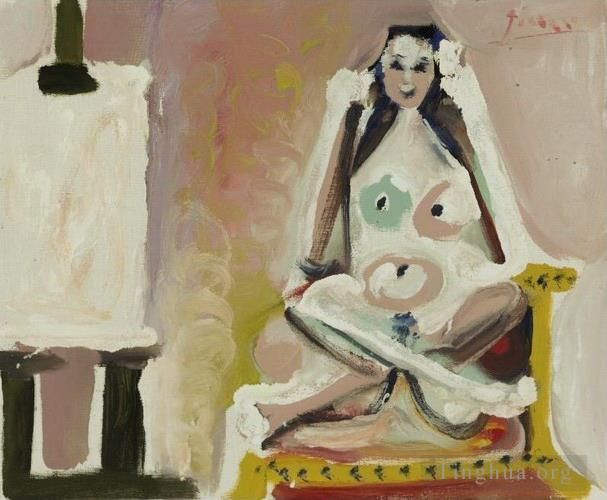 Pablo Picasso Ölgemälde - Das Modell im Atelier 1965