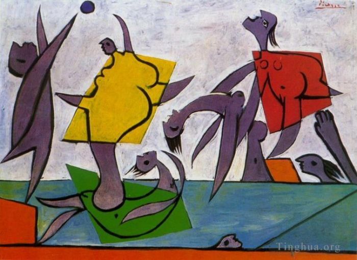 Pablo Picasso Ölgemälde - Le sauvetage Jeu de plage et sauvetage 1932