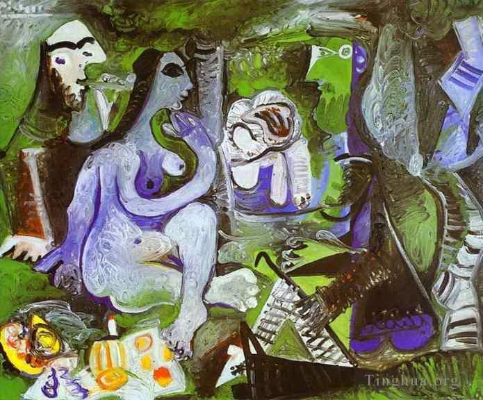 Pablo Picasso Ölgemälde - Mittagessen im Gras nach Manet 1961