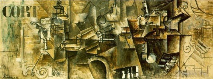 Pablo Picasso Ölgemälde - Nature morte sur un Piano CORT 1911