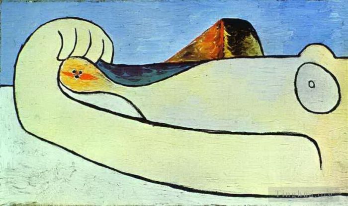 Pablo Picasso Ölgemälde - Nackt am Strand 2 1929