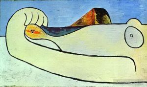 Zeitgenössische Ölmalerei - Nackt am Strand 2 1929