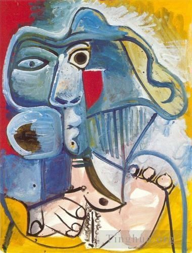 Pablo Picasso Ölgemälde - Nue assise au chapeau 1971