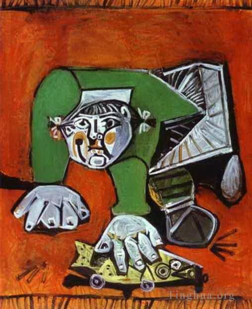 Pablo Picasso Ölgemälde - Paloma mit Zelluloidfisch 1950