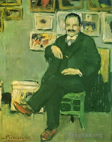 Pablo Picasso Ölgemälde - Porträt de Gustave Coquiot Ambroise Vollard 1901