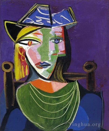 Pablo Picasso Ölgemälde - Porträt einer Frau auf Baskenmütze, 1937