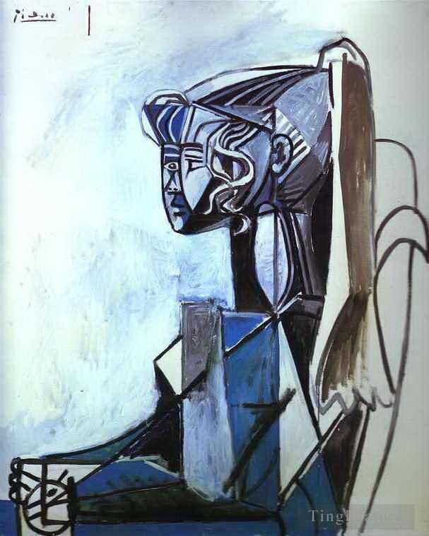 Pablo Picasso Ölgemälde - Porträt von Sylvette 1954
