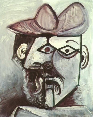 Pablo Picasso Ölgemälde - Tete d homme 1972