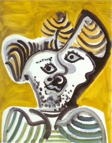 Pablo Picasso Ölgemälde - Tete d homme 3 1972