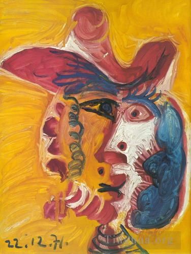 Pablo Picasso Ölgemälde - Tete d homme 93 1971