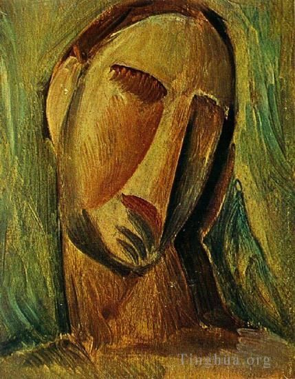 Pablo Picasso Ölgemälde - Tête de Femme 1908