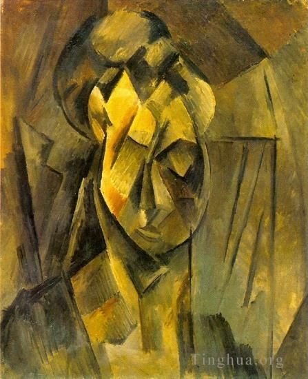 Pablo Picasso Ölgemälde - Tête de Femme Fernande 1909