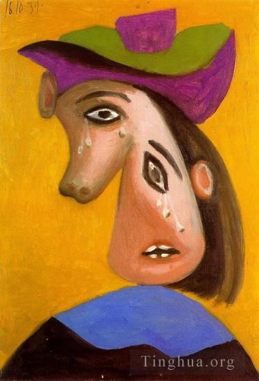 Pablo Picasso Ölgemälde - Tete de femme en pleurs 1939