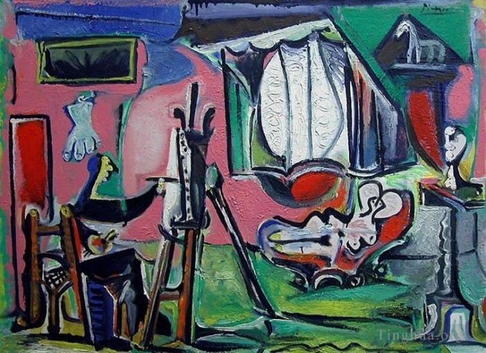 Pablo Picasso Ölgemälde - Der Künstler und sein Modell L artiste et son modele I II 1963