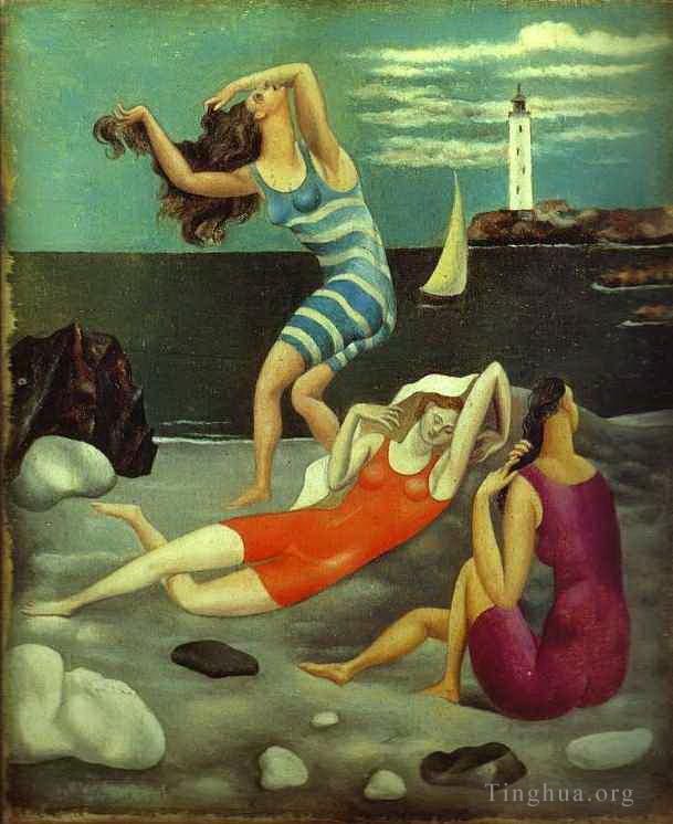 Pablo Picasso Ölgemälde - Die Badegäste 1918