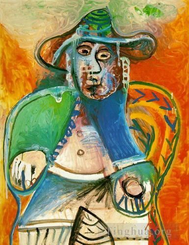 Pablo Picasso Ölgemälde - Vieil homme assis 1970