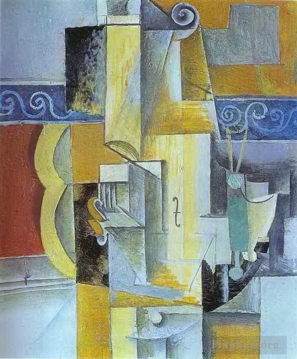 Pablo Picasso Ölgemälde - Violine und Gitarre 1913