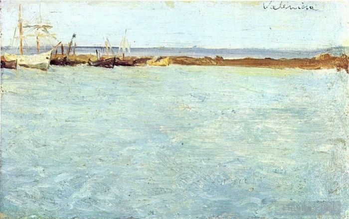 Pablo Picasso Ölgemälde - Vue de Port de Valence 1895