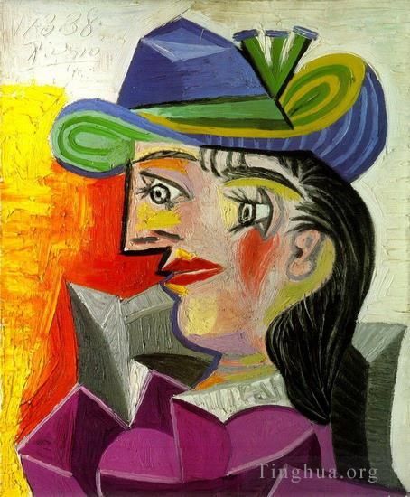 Pablo Picasso Ölgemälde - Frau mit blauem Hut 1939