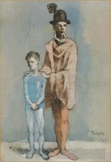 Pablo Picasso Andere Malerei - Acrobate et jeune arlequin 1905