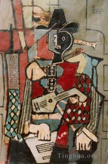 Pablo Picasso Andere Malerei - Arlequin1917