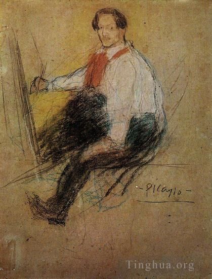 Pablo Picasso Andere Malerei - Autoportrait Jahr 1901