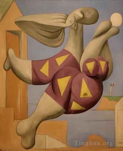 Pablo Picasso Andere Malerei - Baigneur mit einem Strandballon 1932
