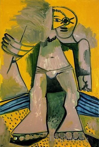 Pablo Picasso Andere Malerei - Baigneur-Debüt 1971