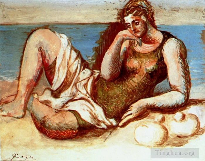 Pablo Picasso Andere Malerei - Baigneuse 1908