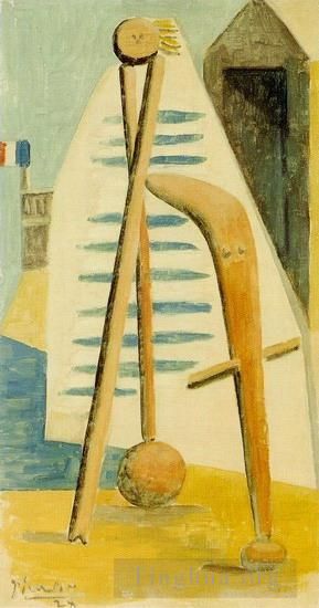 Pablo Picasso Andere Malerei - Baigneuse La plage de Dinard 1928