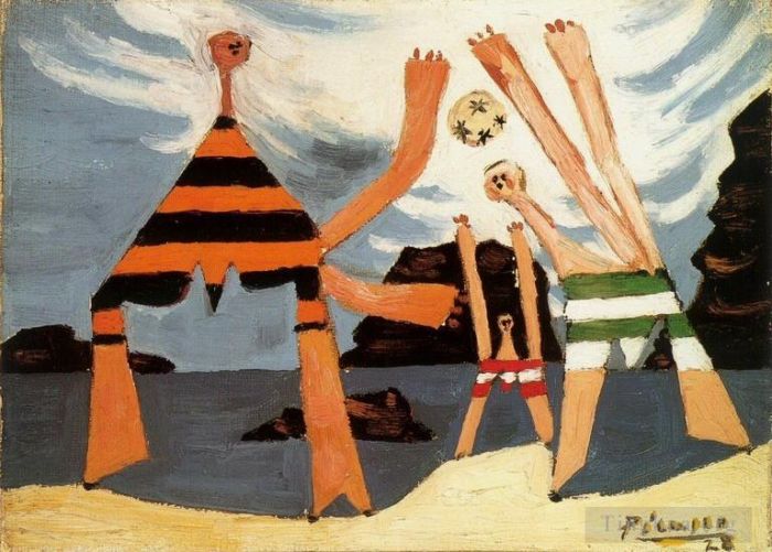 Pablo Picasso Andere Malerei - Baigneuses au Ballon 1928