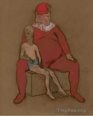 Zeitgenössische Andere Malerei - Bouffon et jeune acrobate 1905