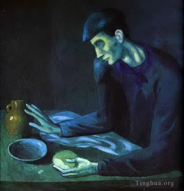 Pablo Picasso Andere Malerei - Frühstück eines Blinden 1903