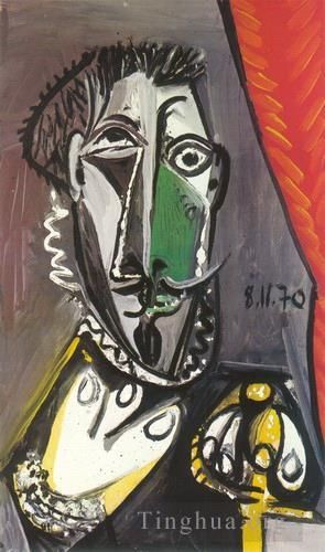 Pablo Picasso Andere Malerei - Buste d homme 1970