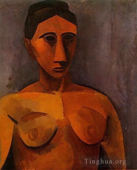 Pablo Picasso Andere Malerei - Büste der Frau 1908