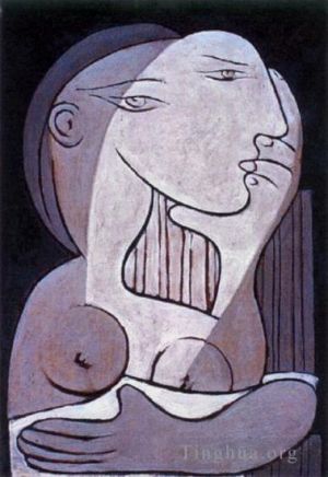 Zeitgenössische Malerei - Büste der Frau 1934