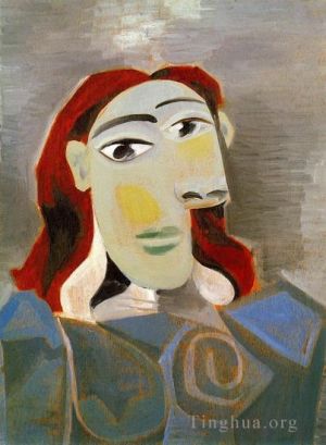Zeitgenössische Malerei - Büste der Frau 1940