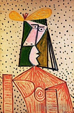Zeitgenössische Malerei - Büste der Frau 1944
