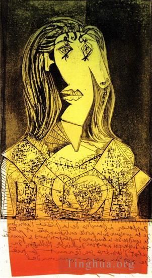 Pablo Picasso Andere Malerei - Büste einer Frau a la chaise IX 1938
