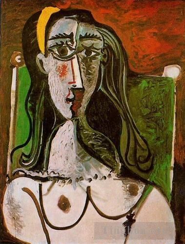 Pablo Picasso Andere Malerei - Buste de femme assise 1960